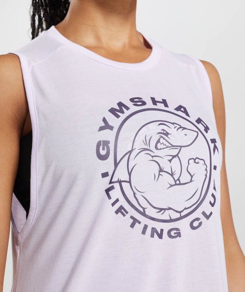 Women's Gymshark Legacy Tanks Light Purple | CA 815AD3